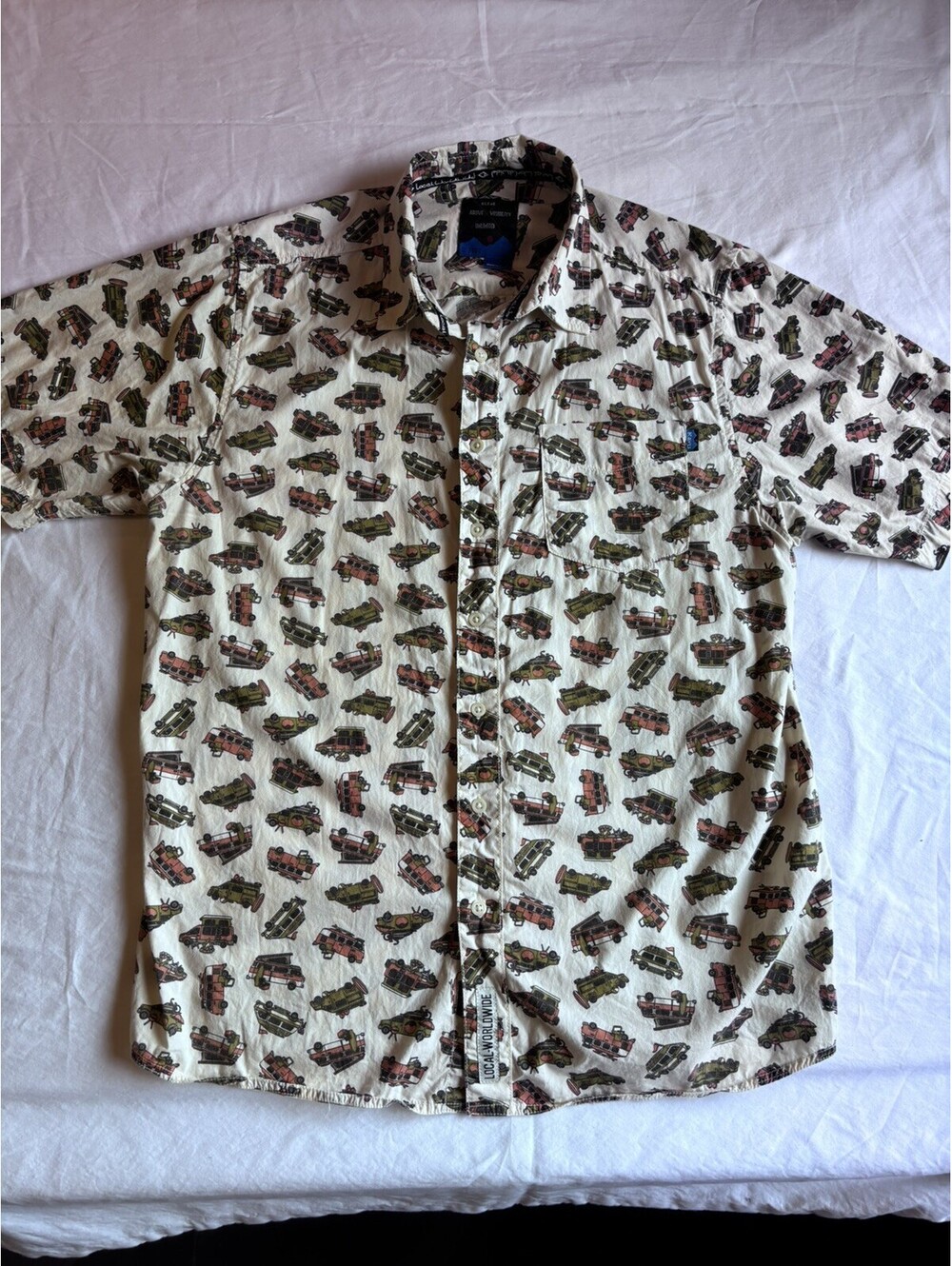 KAVU Camper Graphic van print shirt men’s L